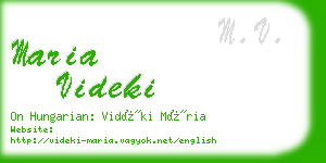 maria videki business card